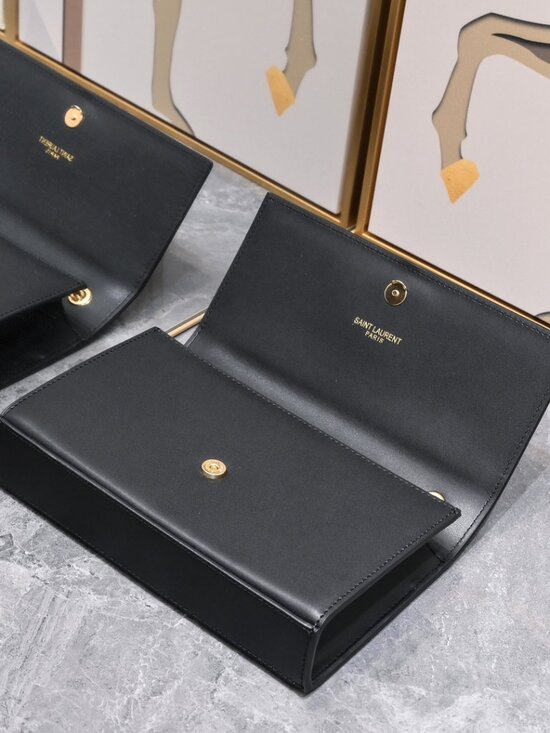 Saint Laurent Black Leather Crossbody with Gold YSL Tassel - Picture 5 of 7